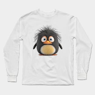 Penguin Cute Adorable Humorous Illustration Long Sleeve T-Shirt